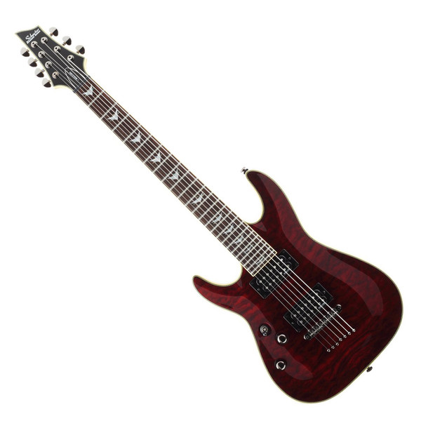 Schecter Omen Extreme-7 Left Handed Electric Guitar, Black Cherry