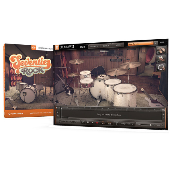 Toontrack EZX - Seventies Rock - Box And Screenshot