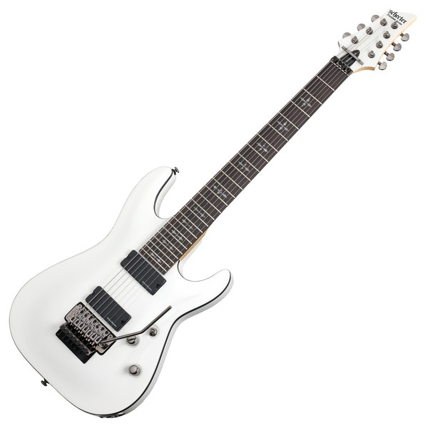 Schecter Demon-7 FR Electric Guitar, Vintage White