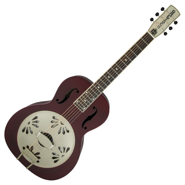 Gretsch G9202 Honey Dipper Round-Neck Biscuit Cone Resonator Guitar, Oxblood