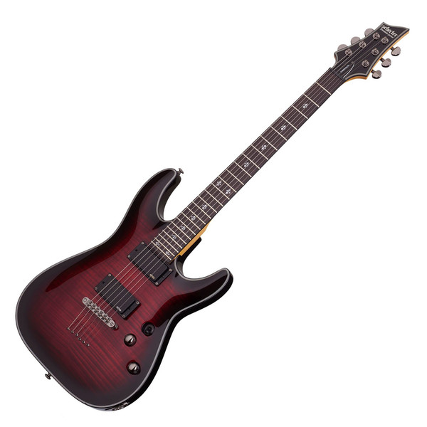 Schecter Damien Elite-6 Electric Guitar, Crimson Red Burst