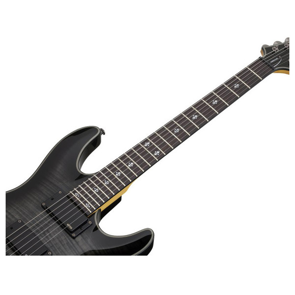 DISC Schecter Damien Elite-6 Electric Guitar, Trans Black Burst at