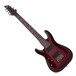 Schecter Damien Elite-7 Left Handed Guitar, Crimson Red Burst