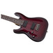 Schecter Damien Elite-7 Left Handed Guitar, Crimson Red Burst