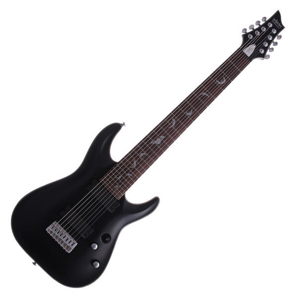 Schecter Damien Platinum-8 Electric Guitar, Satin Black