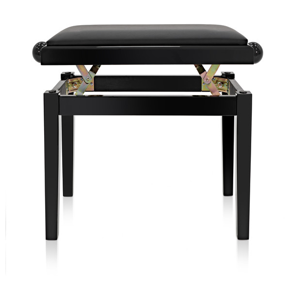 Adjustable Piano Stool by Gear4music, Polished Ebony