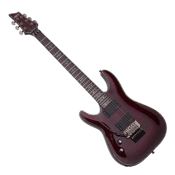 Schecter Hellraiser C-1 FR Left Handed Electric Guitar, Black Cherry