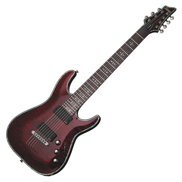 Schecter Hellraiser C-7 Electric Guitar, Black Cherry