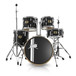 WHD Birch 5-Piece Swing Drum Kit, Black