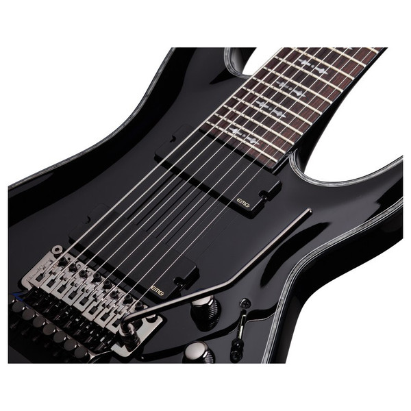 DISC Schecter Hellraiser C-8 FR Electric Guitar, Gloss Black at