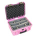 SKB iSeries 1309-6 Waterproof Case (With Dividers), Pink - Angled Open