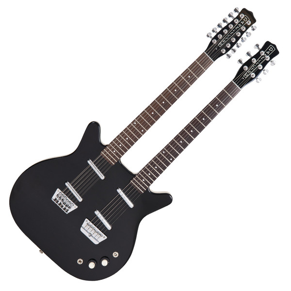 Danelectro 59 Doubleneck 6/12 String Guitar, Gloss Black