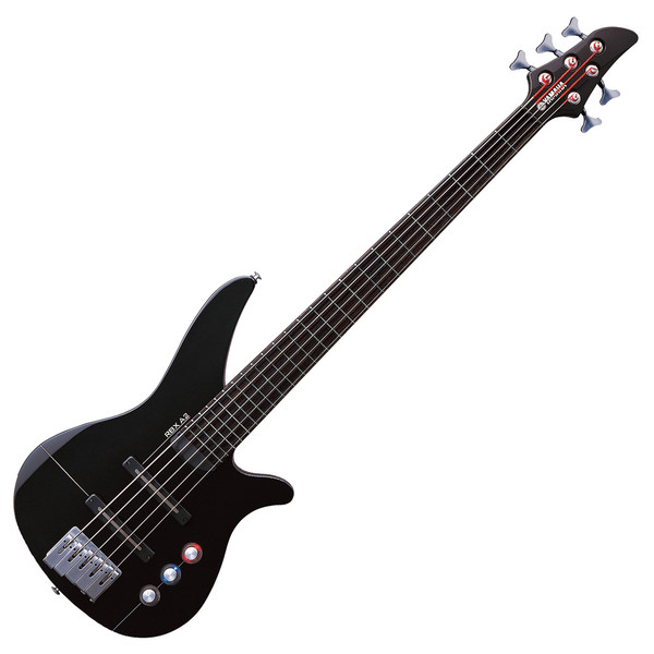 Yamaha RBX5A2 5-String Bass Guitar with A.I.R. body, Jet Black - Front Angled