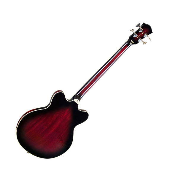 Hofner HCT Verythin Bass, Dark Cherry Back