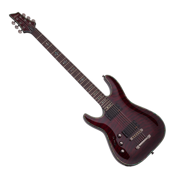 Schecter Hellraiser C-VI Left Handed Electric Guitar, Black Cherry