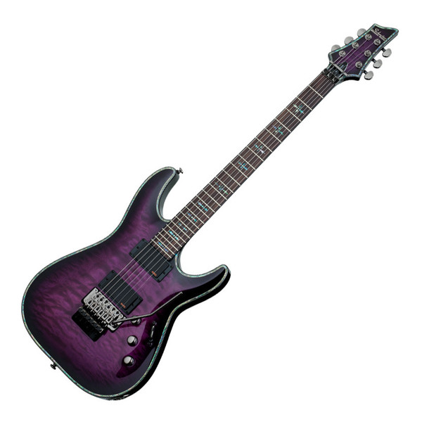 Schecter Hellraiser C-1 FR Electric Guitar, Trans Purple Burst