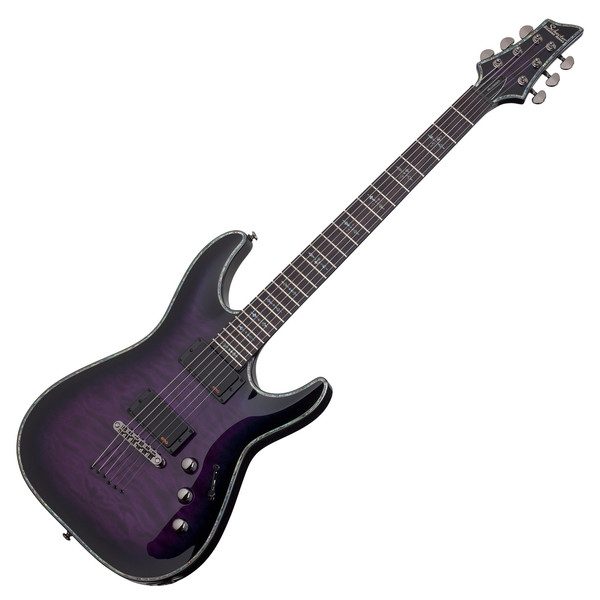 Schecter Hellraiser C-1 Electric Guitar, Trans Purple Burst