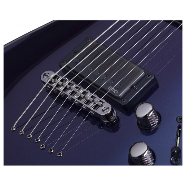 Schecter Hellraiser Hybrid C-7 Guitar, Violet