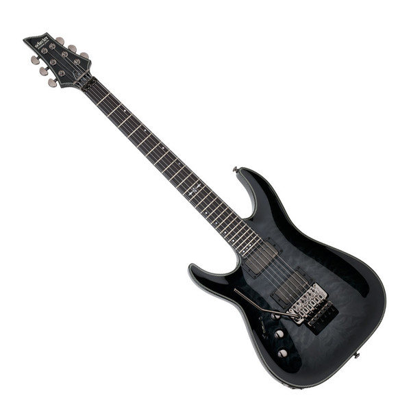 Schecter Hellraiser Hybrid C-1 FR Left Handed Guitar, Trans Black