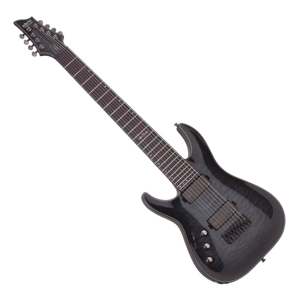Schecter Hellraiser Hybrid C-8 Left Handed Guitar, Trans Black Burst