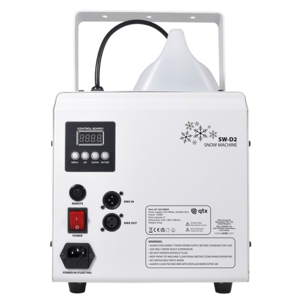QTX SW-D2 1500W Snow Machine - Rear