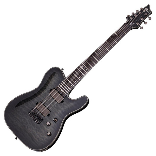Schecter Hellraiser Hybrid PT-7 Electric Guitar, Trans Black Burst