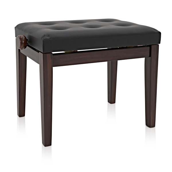 Deluxe Piano Stool by Gear4music, Rosewood