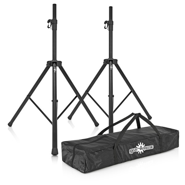 PA Speaker Stands (Pair) With Carry Bag