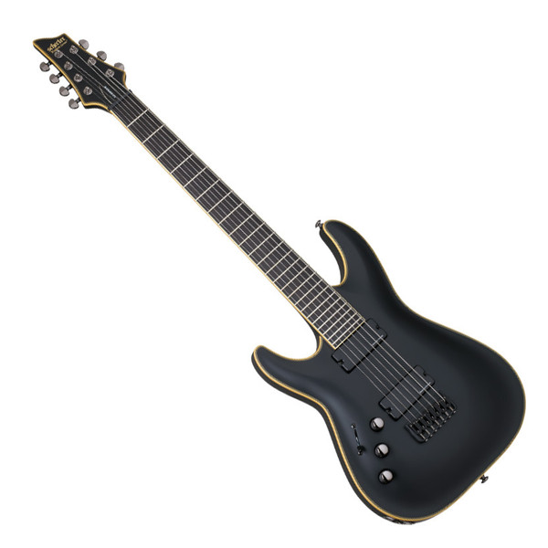 Schecter Blackjack ATX C-7 Left Handed Guitar, Aged Black Satin