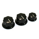 Allparts Knob Set for Jazz Bass&reg;, Black