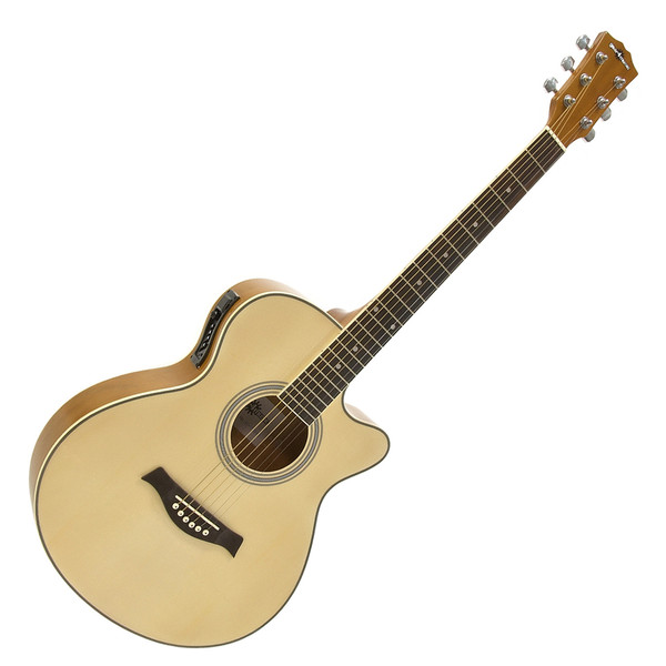 Single Cutaway Electro Acoustic Guitar, by Gear4music