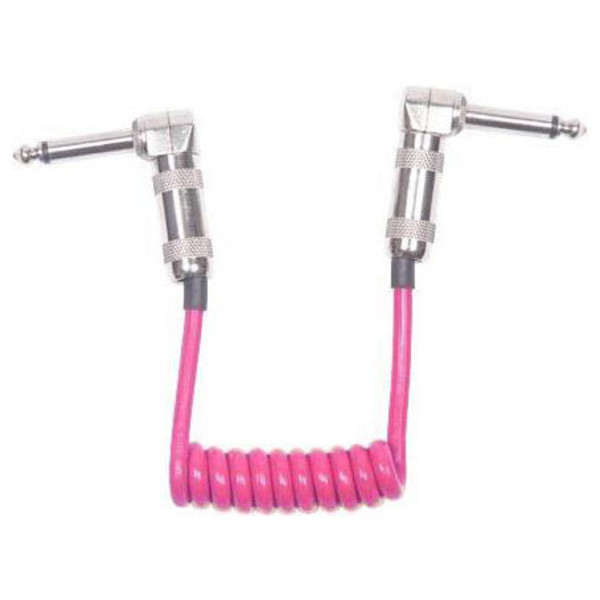 Lava Cable Mini Coil Angled Patch Cable 6"-12", Hot Pink Main Image