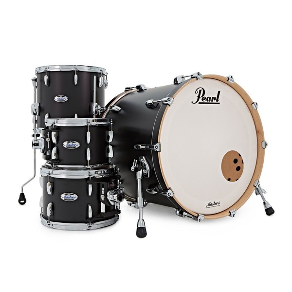 Pearl Masters Custom Complete 22" Shell Pack, Matt Caviar Black