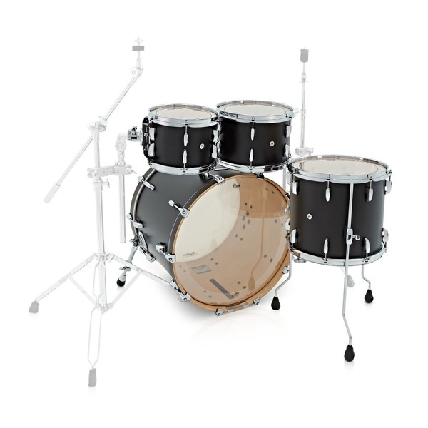 Pearl Masters Custom Complete 22" Shell Pack, Matt Caviar Black