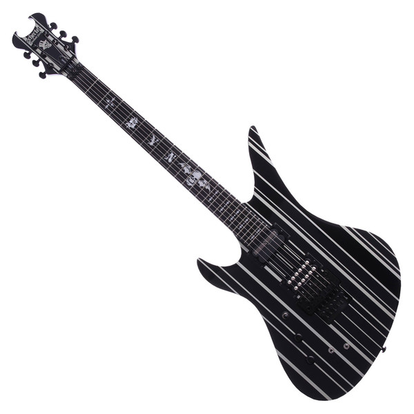 Schecter Synyster Gates Custom-S Left Handed Guitar, Black and Silver