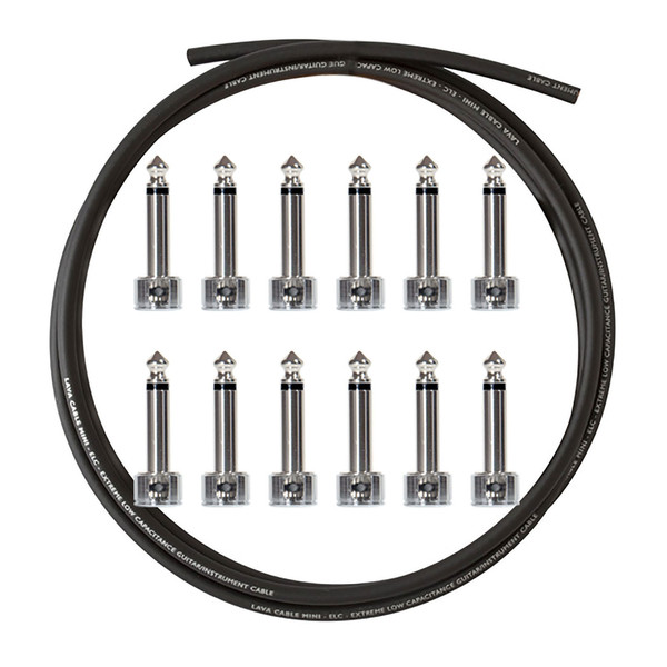 Lava Cable Piston Pedalboard Kit Solder Free 6 Pack, Black Image