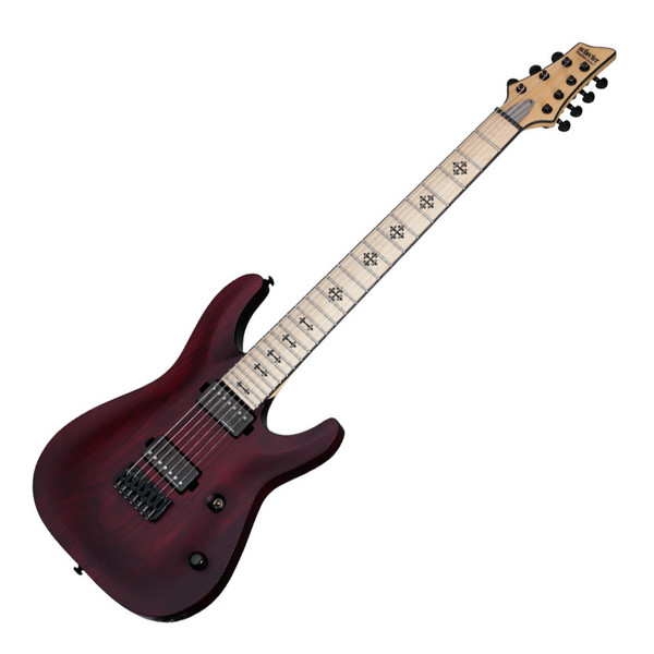 Schecter Jeff Loomis JL-7 Electric Guitar, Vampyre Red Satin