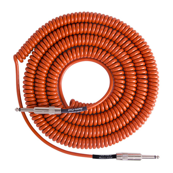 Lava Cable Retro Coil Instrument Cable 20ft, Orange Image