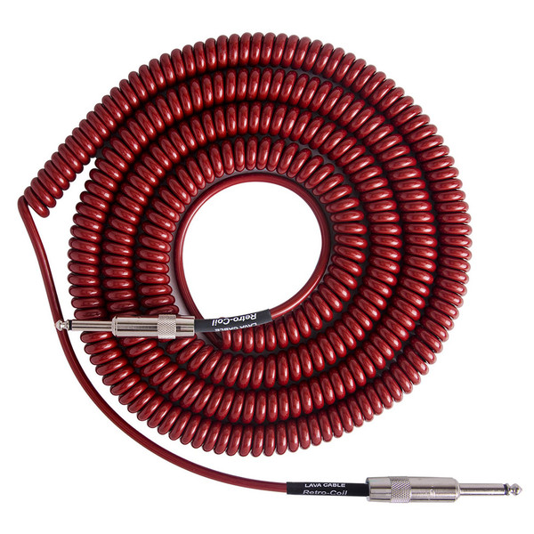 Lava Cable Retro Coil Instrument Cable 20ft, Metallic Red Image