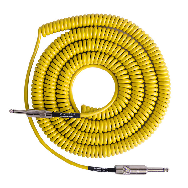 Lava Cable Retro Coil Instrument Cable 20ft, Yellow Image