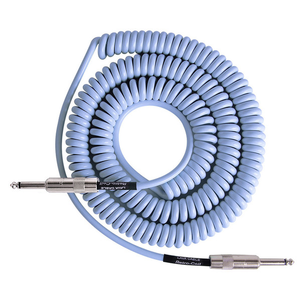 Lava Cable Retro Coil Instrument Cable 20ft, Carolina Blue Image