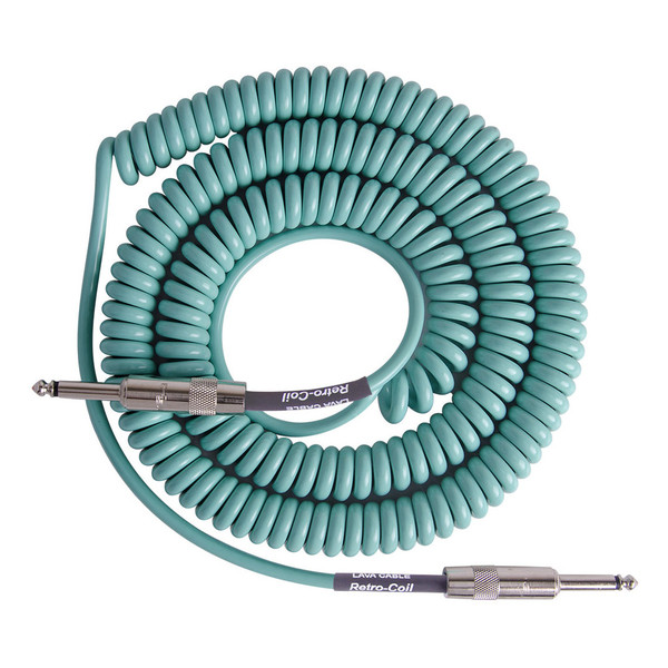 Lava Cable Retro Coil Instrument Cable 20ft, Sea Foam Green Image