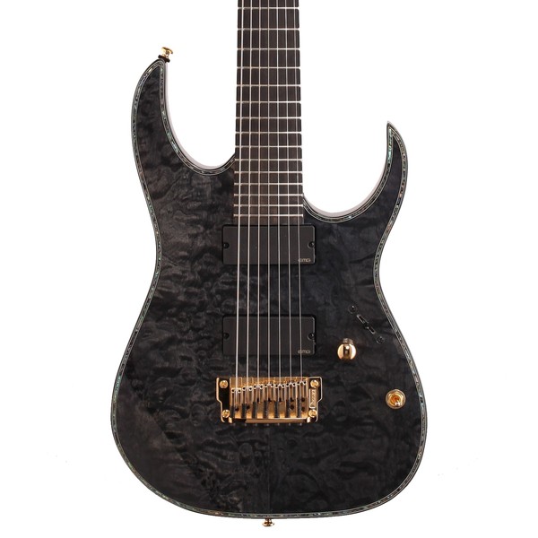 DISC Ibanez Iron Label RGIX27FEQM-TG Electric Guitar, Transparent