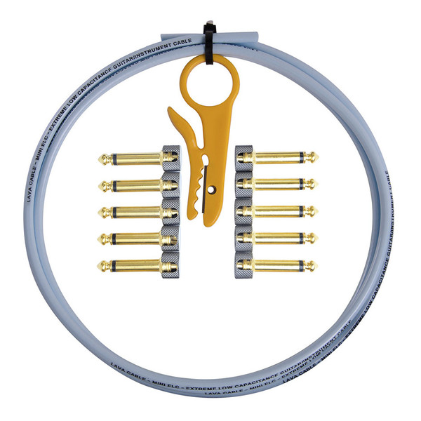 Lava Cable Original Solder Free Black/Gold Cable Kit, Carolina Blue Image