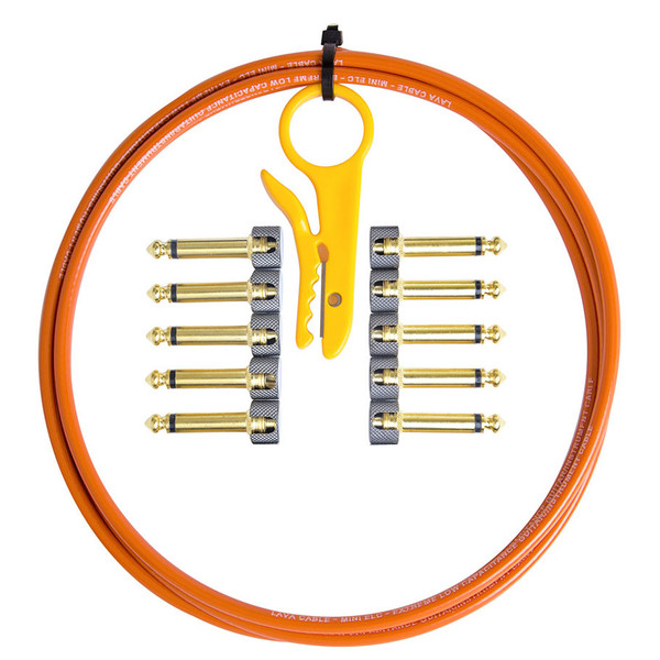 Lava Cable Original Solder Free Black/Gold Cable Kit, Orange Image