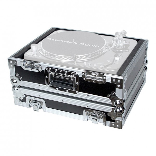 ADJ ACF-SA/PROTEK TT PRO Case, Black - Angled Open (Turntable Not Included)