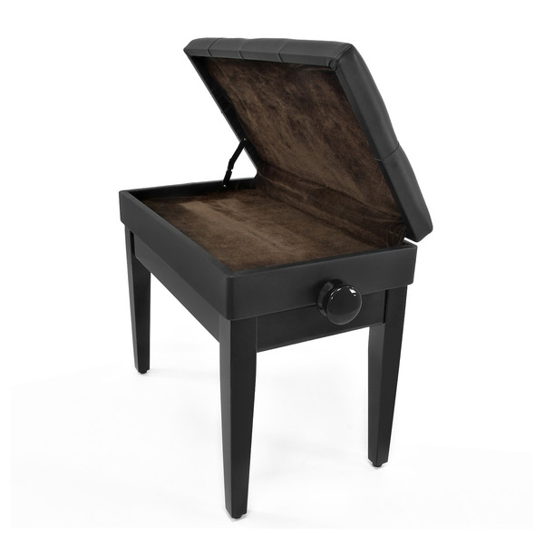 Deluxe Piano Stool with Storage by Gear4music