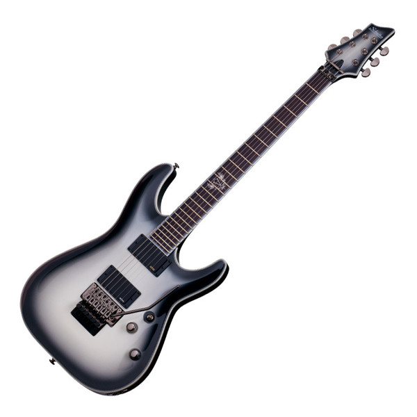 Schecter Jake Pitts C-1 FR Electric Guitar, White with a Black Burst