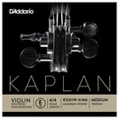 D'Addario Kaplan Golden Spiral Violin E String, Non-Whistling, Ball