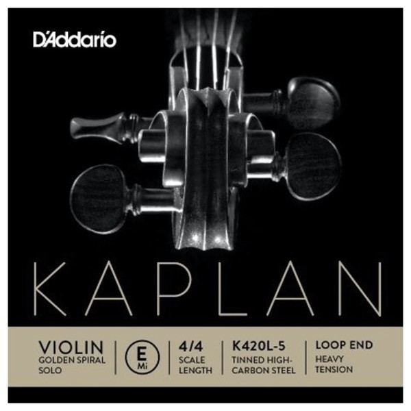 Daddario Kaplan Golden Spiral Solo Violin E String, Loop End, Heavy